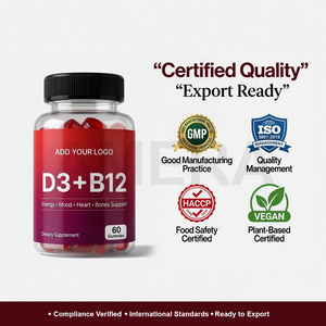 Fabricante de Gomitas de Vitamina D3 y Vitamina B12, Suplemento Dietético, OEM, Marca Privada, Suministro al por Mayor - Product Image 3