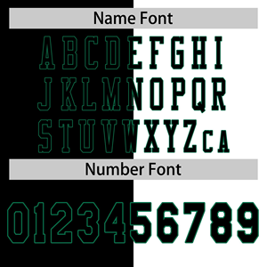 Maillot de basket vert et noir à design bicolore avec nom d'équipe stylisé, numéro et nom de joueur personnalisés, uniformes de football - Product Image 5