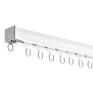 Set di binari per tende da soffitto da 8,9 piedi/2,7 metri, sistema scorrevole per tende divisorie, in lega, per parete o soffitto - Product Image 2
