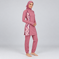Ensemble Burkini Modeste Islamique Personnalisable 3 Pièces : Haut Long, Jupe Longue et Voile Assorti – Écologique