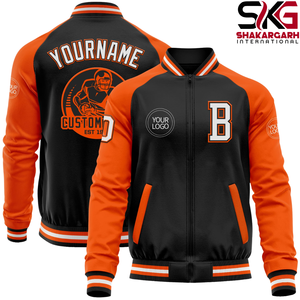 Custom Men Varsity <b>Jacket</b> <b>Fleece</b> <b>Lined</b> Zip Up Letterman Bomber <b>Jacket</b> Name Number School Club Wear - Product Image 5