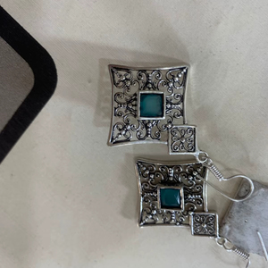 ต่างหูเพทายพลอยคุณภาพสูงสำหรับผู้หญิงต่างหูอัญมณีต่างหูห้อยต่างหูน่ารัก - Product Image 1