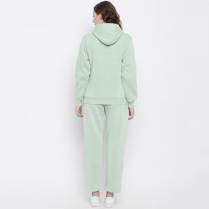 Ensemble de survêtement d'hiver personnalisé 100 % coton pour femme, sweat-shirt oversize en molleton et pantalon de jogging à jambes larges, ensemble de survêtement pour femme - Product Image 5