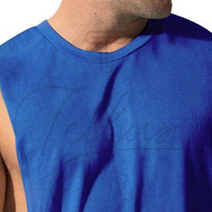 Vente flash - Débardeur basique pour homme en coton pur, sans manches, pour la musculation et le fitness, séchage rapide, respirant, service OEM - Product Image 3