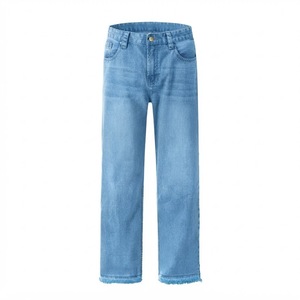 Jeans en denim coupe bootcut taille haute pour femmes, étiquette privée personnalisée, Vaqueros Pantalones - Product Image 4