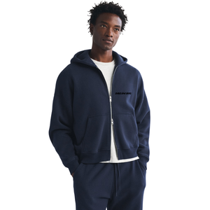 Custom Men's Full Zip Hoodie <b>Navy</b> Tracksuit Jacket Premium Streetwear <b>Sweatshirt</b> OEM Clothing Manufacturer Wholesale Supplier Co - Product Image 6