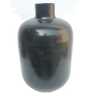 Modern Handcrafted Textured Metal <b>Vase</b> <b>Unique</b> Geometric Decorative Vessel Minimalist Tabletop Centrepiece for Home Decor - Product Image 1