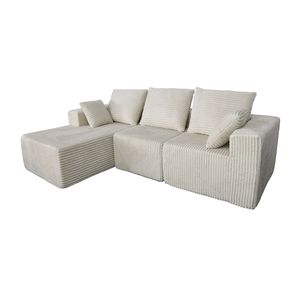 Divano Letto Angolare Componibile in Tessuto Morbido e Spugna ad Alta Densità, Progettato per Diversi Livelli di Comfort - Product Image 1