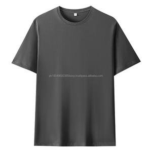 Camiseta de Verano para Hombre, Estilo Coreano, Holgada, de Manga Media, Color Sólido, Tejido de Punto, con Logotipo Personalizado Bordado OEM - Product Image 4