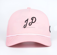 Casquettes de golf personnalisées avec broderie 3D, logo imprimé Terry Street, multicolores, visière incurvée, cordon blanc latéral, pour homme et femme, vente en gros, ODM Injae
