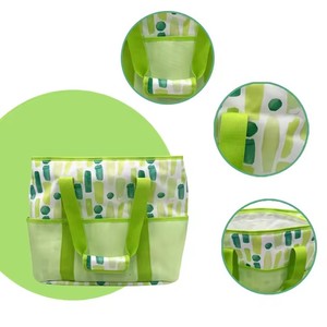 <b>Large</b> New Insulated Waterproof Polyester Tote Bag Reusable Grocery Hand Carry Shopping and Beach Cooler Food <b>Safe</b> - Product Image 2