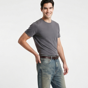 Manufacture <b>Drawstring</b> Waist Flare <b>Jeans</b> <b>Men</b> High Quality 100% Cotton Denim Flare Pants <b>Men's</b> Button Waist <b>Jeans</b> Flare - Product Image 4
