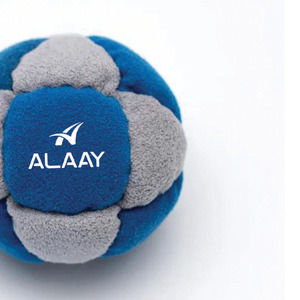 ALAAY Soft 14 Panel Footbag Freestyle <b>Hacky</b> <b>Sack</b> Blue Gray Durable Sport Ball - Product Image 2