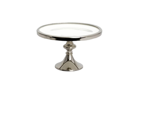 Soporte para pasteles de metal plateado, ecológico, de tamaño pequeño, muy vendido, para restaurantes, cafeterías, hoteles y uso doméstico. - Product Image 1