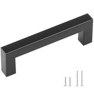 Set di 10 Maniglie Quadrate Sottili in Acciaio Inox da 128mm per Mobili, Cassetti e Armadi da Cucina - Product Image 1