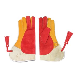 Gant de fauconnerie professionnel en cuir véritable pour homme – Gant de protection extra long et robuste pour l'entraînement des faucons et des aigles - Product Image 6