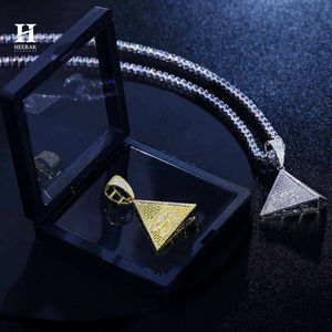 Pendentif Pyramide Œil d'Horus en Argent Sterling 925 avec Moissanite VVS, Charme Œil Tout-Puissant, Bijoux Hip Hop - Product Image 2