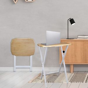 Set Tavolini da Caffè - Medaglione, 2 Pezzi, Tavolini con Vassoio, Naturale/Bianco - Product Image 2