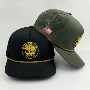 Gorra de Béisbol Deportiva Impermeable de 5 Paneles, Gorras de Golf Transpirables con Logotipo de Goma, Fabricante Vietnamita OEM - Product Image 2