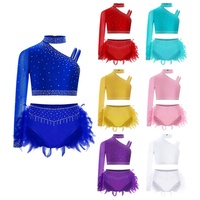 6-16 filles stage scène danse Performance porter enfants formation Dancewear Performance Costumes de danse pour enfants