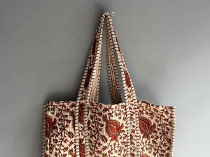 Sac fourre-tout bohème en coton à rayures, poignée souple, ouverture supérieure, unisexe, antivol, capacité 20-35L, bandoulière arquée, usage quotidien - Product Image 2