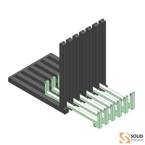 ชั้นวางของแบบเลื่อนได้อิสระสไตล์อิตาลี พร้อมขาตั้ง ประกอบง่าย ดีไซน์น้ำหนักเบา เหมาะสำหรับใช้ในโชว์รูมภายในอาคาร - Product Image 2