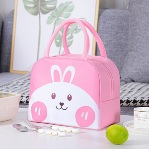 Cute Cartoon Pattern Waterproof Insulated Lunch <b>Box</b> Custom Logo Oxford Material <b>Cooler</b> Bags for Kids Students Pack Food Use - Product Image 6