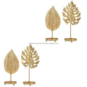 Chandelier géométrique européen en fil métallique, porte-bougie en fer, ensemble de bougeoirs en maille, décoration de la maison, chandelier de centre de mariage - Product Image 6