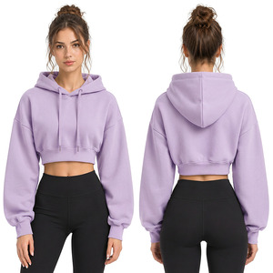 Custom Womens Cropped Sweatshirt Hoodies Manufacturer Wholesale Short <b>Tops</b> Supplier Private Label Apparel For US <b>UK</b> Europe - Product Image 1