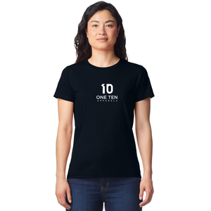 Camiseta de Mujer de Peso Medio en Color Negro, Algodón Suave, Manga Corta, Cómoda, Informal, Básica, de Primera Calidad - Product Image 1