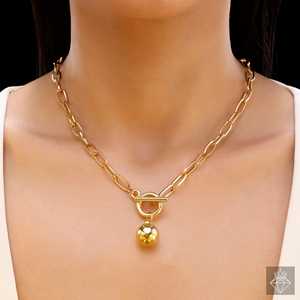 Collar antideslustre chapado en oro, cadenas de moda para mujer - Product Image 3