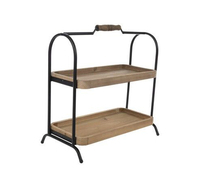 Support à gâteau en bois design avec accent décoratif pour des présentations de desserts sophistiquées