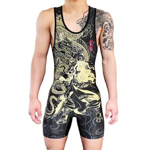 Promocional Varios Durable Uso Popular Unisex Barato Personalizado Sublimado Powerlifting Pro Wrestling Singlet - Product Image 1