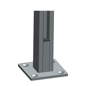 OEM ODM for Hospital Stainless <b>Steel</b> Glass Panel Single Slot <b>Railing</b> Handrail Square Post - Product Image 1