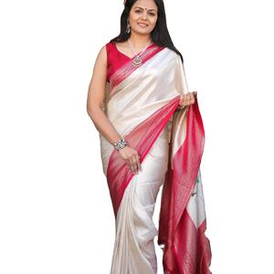 นักออกแบบล่าสุดผ้าไหมเนื้อนุ่มที่อุดมไปด้วยผ้าปาลลู Jacquard ทํางานสารีโดย Fab Zone - Product Image 1