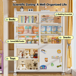 Étagère à livres pour enfants avec armoire de rangement, grande capacité, organisateur de jouets, bibliothèque multi-compartiments avec étagères de présentation pour chambre à coucher - Product Image 2