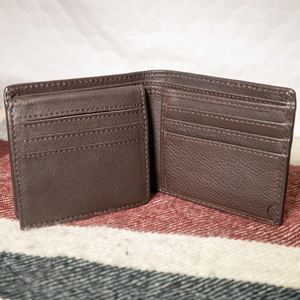 Portefeuille en cuir de vachette de qualité supérieure pour homme, fait main, en cuir à poils, design fin, portefeuille à double pli, portefeuille en cuir naturel - Product Image 6