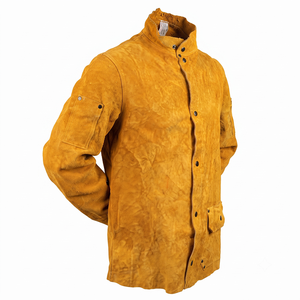 Veste de soudeur en cuir de vachette pleine fleur de haute qualité, résistante, soudée, imperméable, ignifuge, résistante à la chaleur 500C-1000C, pour la sécurité industrielle - Product Image 2