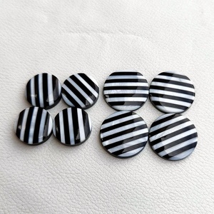 Commercial Price 100% Natural Black Onyx & Mother Pearl Cabochons Fine Quality AAA Grade Loose Gemstones Black White Onyx Button - Product Image 2