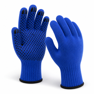 Gants de sécurité réutilisables en nylon 10 mil à pois, résistants à la chaleur, antidérapants, avec adhérence palmaire, en maille durable pour les tâches générales - Product Image 4
