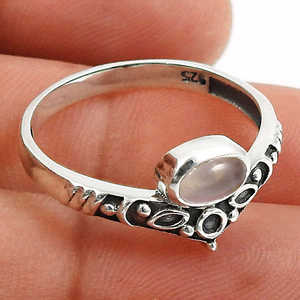 Anillo de Cuarzo Rosa de Diseño Clásico, Hecho a Mano, Estilo Minimalista, Joyería Bohemia, Sello de Plata de Ley 925 - Product Image 2