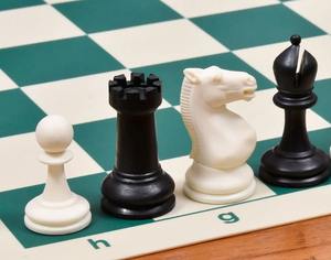 Juego de ajedrez Staunton premium profesional, Rey de 3.75 pulgadas, piezas de plástico negro y blanco marfil al mejor precio - Product Image 1