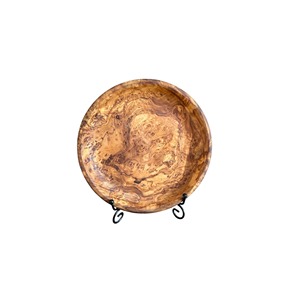 Plateau rond en bois d'olivier tunisien fait main, décoratif, écologique et de haute qualité - Product Image 2
