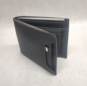 Cartera de Piel de Oveja para Hombre, con Ranura Deslizante para Tarjetas, Bolsillo con Protección RFID Antirrobo, Diseño Bifold, Nueva, Suministro Directo - Product Image 4