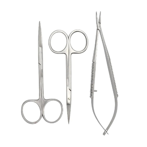 Kit Oftálmico para Pterigio, 10 Piezas, Instrumentos Quirúrgicos Oculares Manuales Reutilizables de Acero Inoxidable, Micro Pinzas, Tijeras, Porta Agujas - Product Image 5