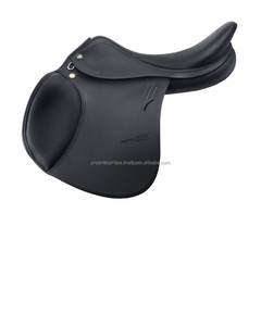 อานม้าหนังแท้คุณภาพสูงทนทานสำหรับกระโดดขี่ม้า  อะไหล่สแตนเลส (ขนาดเบาะ 14"-18")  สั่งทำได้ - Product Image 1