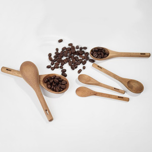 Highest quality <b>measuring</b> <b>spoons</b> set cafeteria supply hot sale wooden beans and flour <b>spoon</b> sets - Product Image 5