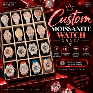 Montre de luxe pour homme avec mouvement ETA, quartz Moissanite VVS, 46 mm, chiffres romains sertis de pierres, affichage de la date, acier inoxydable - Product Image 1