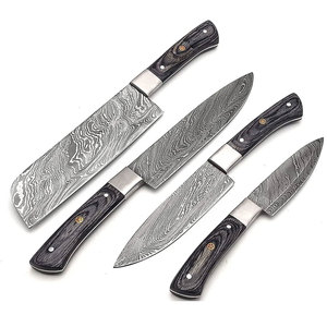 Luxury Damascus Steel <b>Kitchen</b> <b>Knife</b> Set Elegant Design Professional Cooking <b>Knives</b> Durable Long Lasting <b>Kitchen</b> Performance - Product Image 1