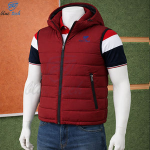 Chaleco Acolchado Vintage con Capucha para Hombre, Chaqueta sin Mangas Ligera para Invierno, Logotipo Personalizado, Cálido, Acolchado, Informal, Transpirable, de Secado Rápido - Product Image 2